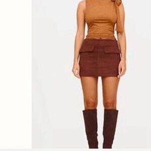 plt pocket front mini skirt